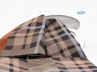 Holey Quilt® Zipper Bavlna Deluxe Square brown 140x200, 70x90cm