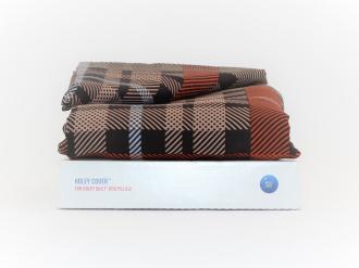 Holey Quilt® Zipper Bavlna Deluxe Square brown 140x200, 70x90cm