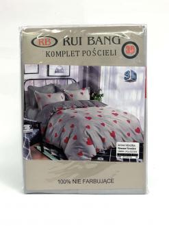Rui Bang 3D obliečky  mikrovlákno, valentín, červene srdiečka, 140x200, 70x90cm