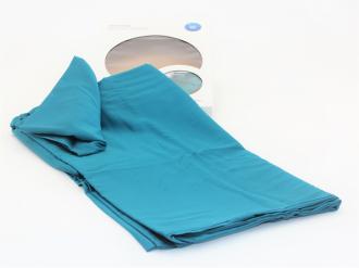 Holey Quilt® Zipper Bavlna Deluxe tm. tyrkys 140x200, 70x90cm