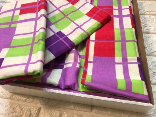 Holey Quilt obliečky Bavlna Štvorce fialové 140x220, 70x90cm